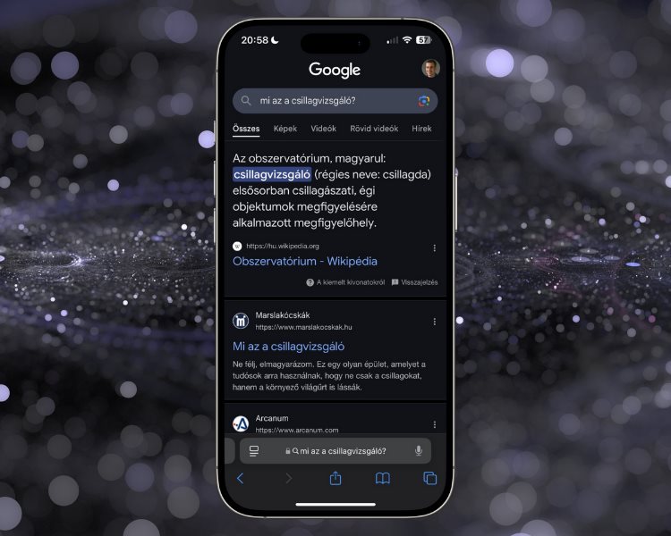tipikus zero-click keresés a googleben